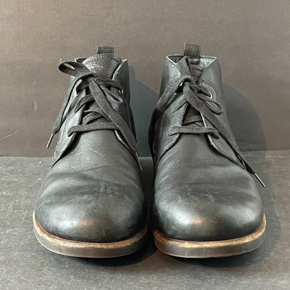 UGG Mens Brompton Black Leather/Tweed Lace Up Boots US 14 UK 13 EU 48.5